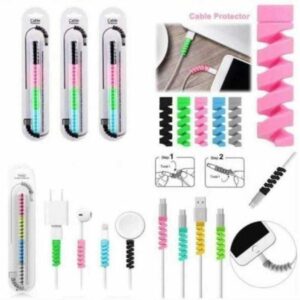 "Durable cable protector for mobile charging wire" "Anti-break cable sleeve for charger and earphone cables" "Colorful cable protector to prevent wire damage"