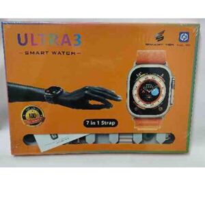 "Ultra 3 smartwatch with 7 interchangeable straps combo" "Multi-strap combo pack for Ultra 3 smartwatch" "Ultra 3 smartwatch with stylish colorful straps for daily use"