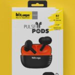 "Hitage Pulse Pods vs.T gaming earbuds with low latency" "Hitage BT version wireless earbuds with silicon cover" "Pulse Pods vs.T Bluetooth earbuds with hanger"
