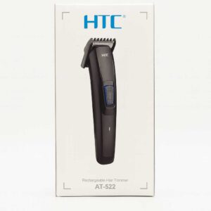 "HTC AT-522 rechargeable beard trimmer for men" "HTC AT-522 grooming trimmer with stainless steel blades" "Cordless HTC AT-522 hair and beard trimmer"