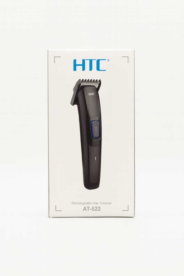 "HTC AT-522 rechargeable beard trimmer for men" "HTC AT-522 grooming trimmer with stainless steel blades" "Cordless HTC AT-522 hair and beard trimmer"