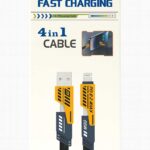 "3 in 1 multi charging cable with Type-C, Micro USB and Lightning connectors" "Fast charging 3 in 1 USB cable for Android and iPhone" "Durable nylon braided 3 in 1 charging cable"