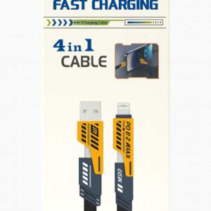"3 in 1 multi charging cable with Type-C, Micro USB and Lightning connectors" "Fast charging 3 in 1 USB cable for Android and iPhone" "Durable nylon braided 3 in 1 charging cable"