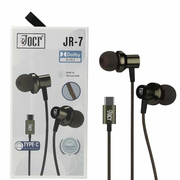 "Type-C wired earphones with mic for smartphones" "USB Type-C earphones with high bass and clear sound" "Comfortable in-ear Type-C wired earphones for daily use"