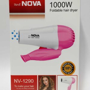 "Nova NV-1290 1000W hair dryer for women" "Nova foldable lightweight hair dryer 1000W" "Nova NV-1290 professional styling hair dryer"