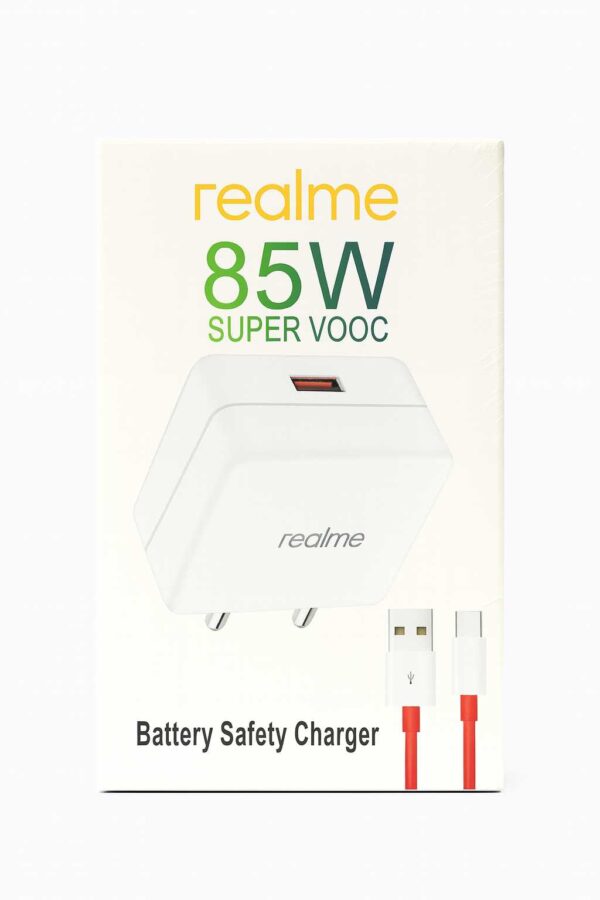 "85W super fast charger with cable for Android phones" "Quick charging 85W adaptor with cable included" "85W fast charging mobile charger with wire"